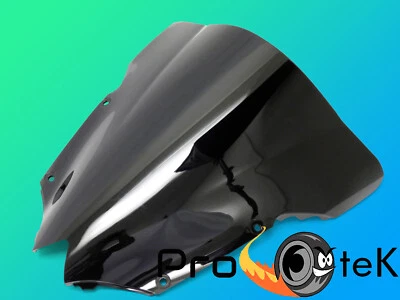 2008-2016 Yamaha YZF R6 R6R ABS Smoke Black Double Bubble Windscreen Windshield - Image 1 of 3