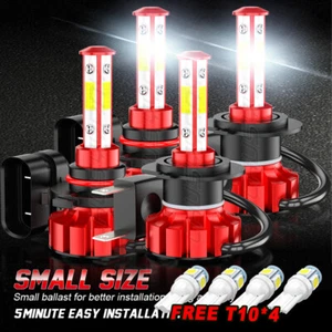 9005 H7 LED Headlight Bulbs Hi&Low Beam Combo Kit For Kia Optima Forte 2017-2018 - Picture 1 of 11