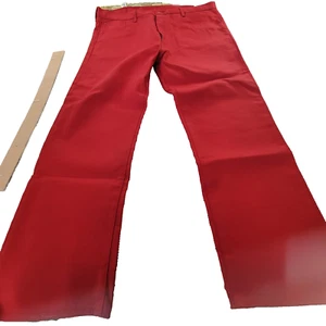 NWT Levi’s 501 Denim Red Original Fit Straight Leg 44 X 32 Jeans Button Fly - Picture 1 of 14
