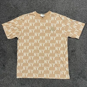 New York Yankees MLB Monogram T-shirt Large Beige Short Sleeve - Picture 1 of 10