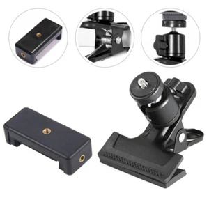 Mobile Phone Clip Holder Travel Cellphone Support for Desk Stand Clamp - Photo 1 sur 12