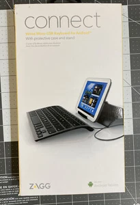 Teclado micro-USB con cable Zagg Connect para Android con estuche protector y soporte - Imagen 1 de 2
