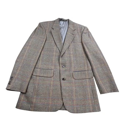 Blazer LANDS END Para Hombre 41 Beige Chaqueta de Lana de Cordero a Cuadros Preppy Hecho en EE. UU. RN 62830 Foto 1 de 4