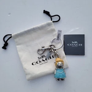Coach C0226 x Disney Limited Edition Cinderella Bear Bag Charm Key Chain Fob - Picture 1 of 4