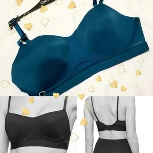 Calvin Klein DAMEN BRALETTE PERFEKTE PASSFORM FLEX LEICHT GEFÜTTERT GRÖSSE XL BLAU $ 48 - Bild 1 von 12