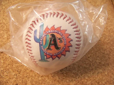 2000 Spring Training Cactus League Oakland A's Colorado Rockies baseball ball Cover