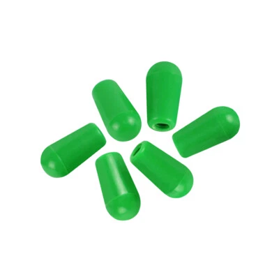 Nuovo 6 pz LP Guitar Switch Tip Taps 3 Vie Pickup Toggle Switch Tips Manopole Verde - Immagine 1 di 4