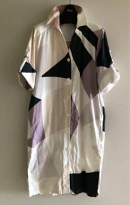 Marimekko Shirt Dress by MIKA PIIRAINEN With Waist Tie Approx. Size M - Picture 1 of 11