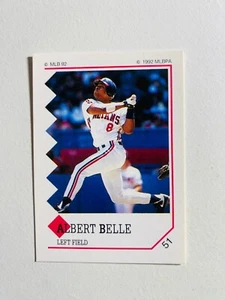 Tarjeta de béisbol 1992 Panini #51 Albert Belle casi nueva-como nueva MLB - Imagen 1 de 2
