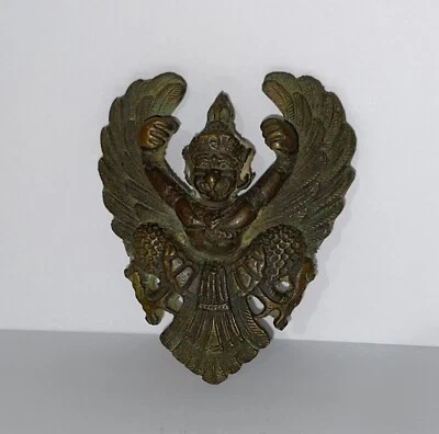 ANTIGUA ESTATUA BUDISTA TAILANDESA DE BRONCE ESTATUILLA DE GARUDA Foto 1 de 4