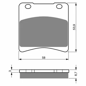 Front/Rear Sintered Brake Pads Suzuki VS1400GL INTRUDER 1987 1988 1989 1990 - Picture 1 of 3