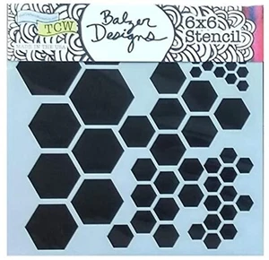 Honeycomb Hexagon Stencil 6" Geometric Honey Comb Pattern Art Template Crafters - Picture 1 of 1