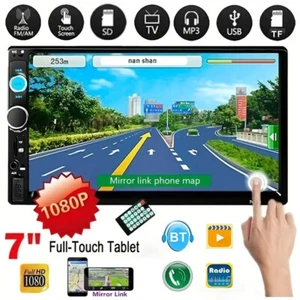 2 Din Radio Estereo De Pantalla Para Coche Carro MP5 Pantalla Táctil Con Camera - Foto 1 di 16