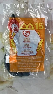 Sting The Ray Ty Beanie Babies Miniatures Stingray #15 2000 McDonald’s Toy NEW - Picture 1 of 4