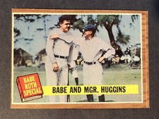 1962 Topps Babe Ruth Special #137 Babe And Mgr. Huggins - New York Yankees
