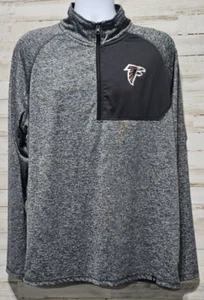 NFL Pro Line Fanatics Men's Heather Gray Atlanta Falcons 1/4 Zip Pullover Sz XL - Picture 1 of 8