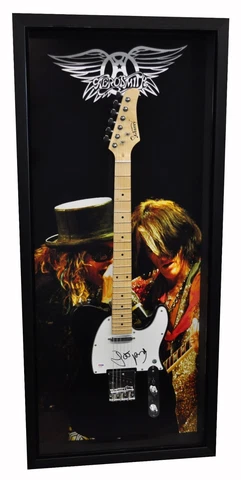 Joe Perry Aerosmith Signed Guitar Frame Premium Autographed PSA/DNA AS-02285 Cover