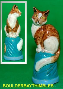 BLAS SERVIN Sculpted CAT THIMBLE- New from Paraguay MANY PHOTOS #18 - Picture 1 of 10