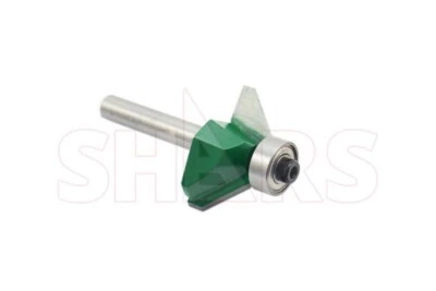 Shars 45° Chamfer Bit 1/4" Shank 1-1/4" Dia 5/8" Depth Woodworking ! - Image 1 of 4