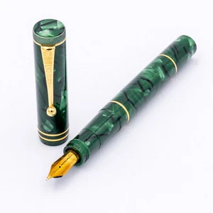 Omas E.E. Ercolessi Limited Edition 1921-1996 Celluloid Green Füller 18K M 75 Ye - Picture 1 of 5