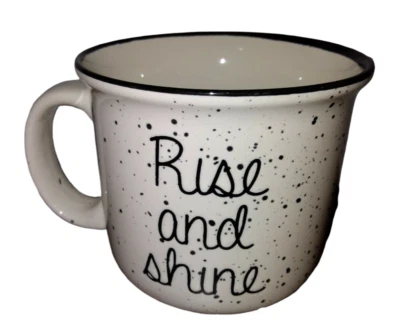 Caneca de chá de café cabine rústica fogueira salpicada Rise And Shine - Imagem 1 de 4