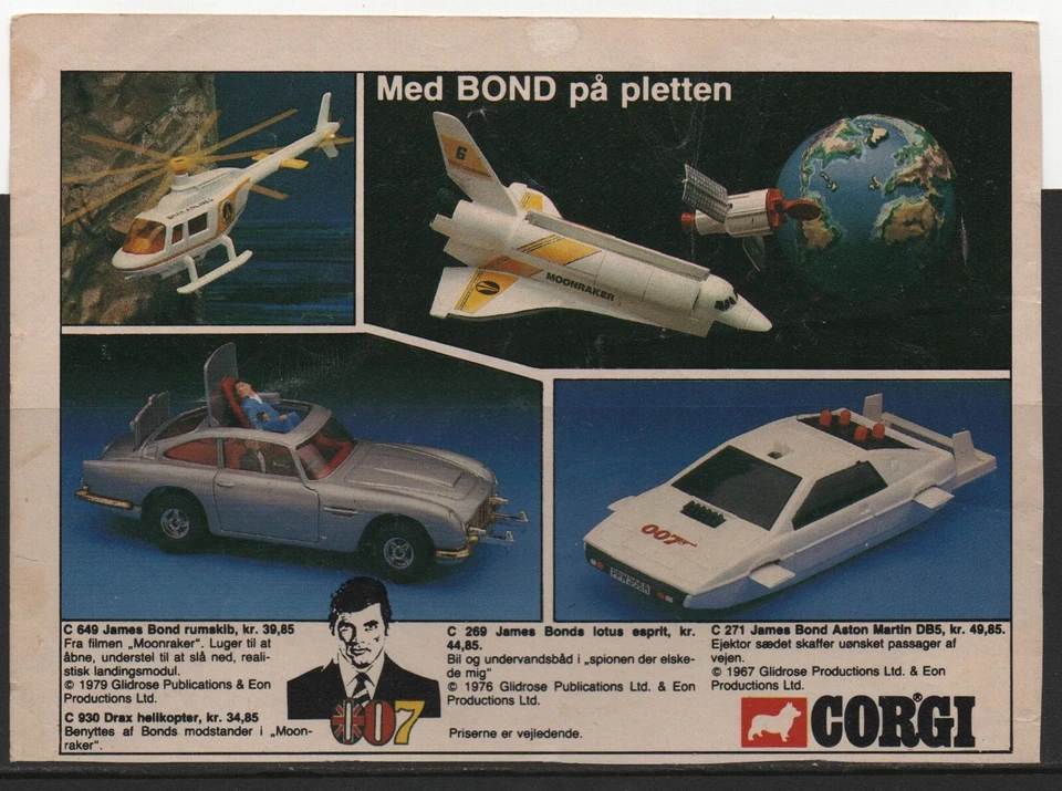 CORGI ADVERTISING ½ INSERTS # 6-1498 # 007 LOTUS CAR  # 1979 # - Image 1 of 1