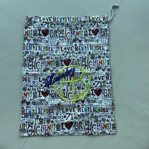 Henri Bendel Canvas 17 X 20 Laundry Travel Bag Case Organizer Love New York Rare - Picture 1 of 5
