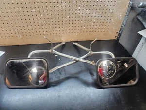 1981 83 84 1987 89 92 93 DODGE D250 D150 D350 PAIR OF OEM STAINLESS DOOR MIRRORS - Picture 1 of 5