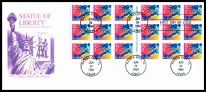 1994 Starue Liberty full booklet pane of 18 Sc 2599a Artmaster premium cachet - Picture 1 of 2