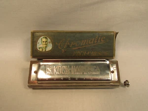 Vintage KOCH CHROMATIC HARMONICA Made In Germany W/ Box 980/40 M C - Picture 1 of 9