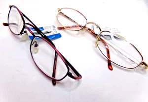 2 pair Lady READING GLASSES Compact oval spring temples frames Reader +2.25 - Imagen 1 de 4