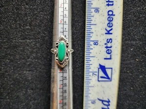 Anello vintage vecchio pedone argento sterling/turchese nativo fatto a mano misura 5 - Foto 1 di 2