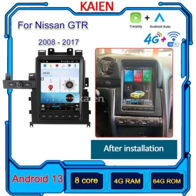 9.7" For Nissan GT-R GTR R35 2008-2017 Car Radio Android 13 Auto GPS Navigation - Image 1 of 4