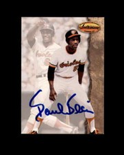 Paul Blair Hand Signed 1994 Ted Williams Baltimore Orioles Autograph