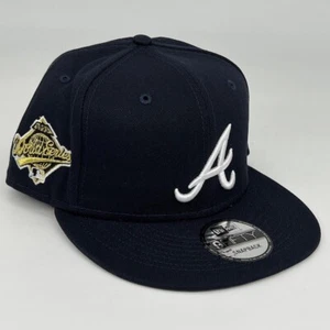 Atlanta Braves 95 World Series 950 Adjustable Navy Snapback New Era Cap - NWT - Picture 1 of 7