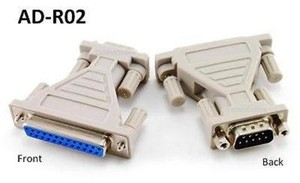 DB9 Male 9-Pin to DB25 Female 25-Pin Serial Adapter - CablesOnline AD-R02