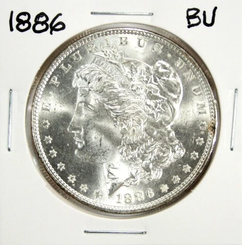 1886 Morgan Silver Dollar "BU" #GA3 Cover