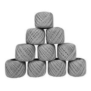 Cotton Crochet Thread Yarn Knitting Craft Making Gray Set Of 10 - Picture 1 of 3