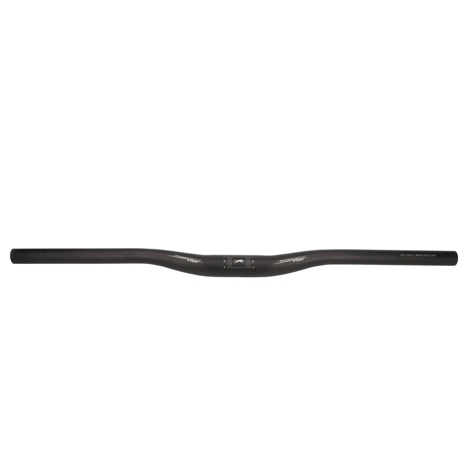 Fahrrad Lenker 31,8 Alu schwarz Steppenwolf ErgoTec Sandgestrahlt 640/190/20/6°