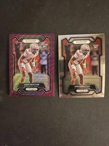 2024 Panini Prizm Draft Picks Josh Proctor Purple Wave Prizm RC & Base RC #168 - Picture 1 of 2