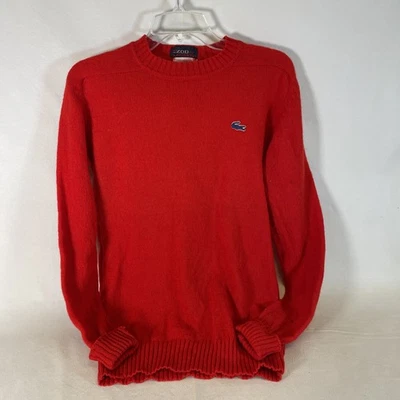 Suéter de Lana Rojo IZOD Lacoste De Colección Talla 20-Tiene Defectos-¡ver Fotos! Foto 1 de 4