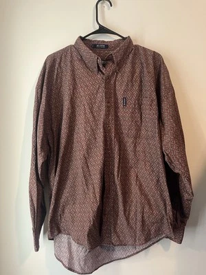 De colección Chaps Ralph Lauren Informal Abotonado Audaz Geométrico Estampado Diamante XL Foto 1 de 4