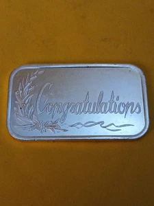 1oz 999 Vintage Silber Glückwunschbarren von Silvertowne Mint - Bild 1 von 6