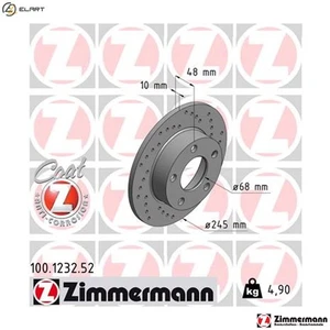 2x BRAKE DISC 100.1232.52 FOR VW AUDI A4/S4 AUZ/ASU/AZM 2.0L AWM/ARG/APT 1.8L A4 - Picture 1 of 9