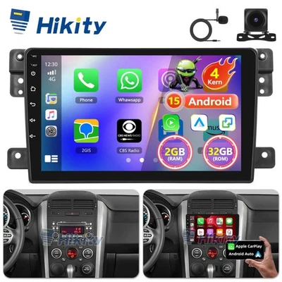 9" CarPlay Android 15 Autoradio Für Suzuki Grand Vitara 05-15 GPS Navi +Kamera - Bild 1 von 4