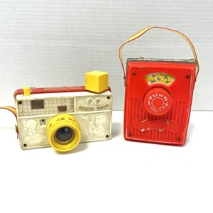 Vintage 1960’s Fisher Price Picture Story Camera & Music Box Pocket Radio WORKS! - Bild 1 von 13