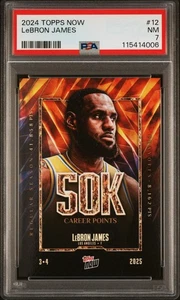 Graded 2024 Topps Now LeBron James #12 Basketball Card PSA 7 Near Mint - Picture 1 of 2