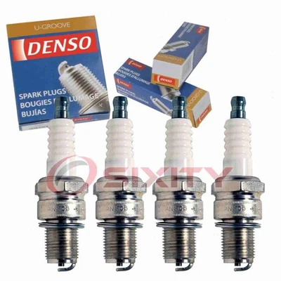 4 pc Denso Standard U-Groove Spark Plugs for 1983-1991 Volkswagen Vanagon sk - Image 1 of 4