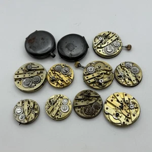 Bundle Mixed Antique / Vintage Pocket Watch Movements Joblot PARTS REPAIR SPARES - Picture 1 of 8