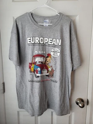 Jeff Foxworthy 2005 Heather Gray Redneck Words European T-shirt M&O Knits  Large - Image 1 of 4